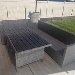 Outdoor Sectional Couch with Table