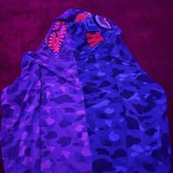 Blue And Pink Bape Hoodie  Will Acept Trades  