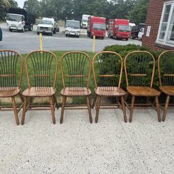 (6) Oak Dining Side Chairs - Good, Sturdy Condition - Marietta, Pa Pick Up