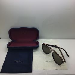 Gucci GG0270S 003 Havana Brown Ivory Sunglasses 