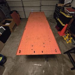 Orange Motorcycle Lift