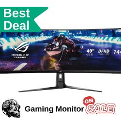 Like NEW Asus ROG Strix XG49VQ  144hz 49 inch Ultra wide Curved Gaming Monitor