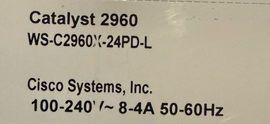 Cisco 2960-x 24 port POE+ switch