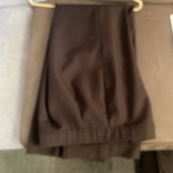 Womens Dark Brown Dress Pants