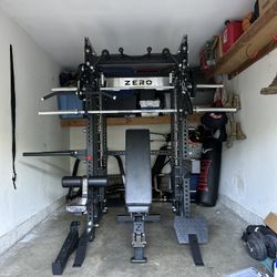Smith Machine 400 | Adjustable Bench | 245lb Cast Iron Olympic Weights | 7ft Olympic Bar | Fitness | Gym Equipment | FREE DELIVERY/INSTALLATION 🚚 🛠️