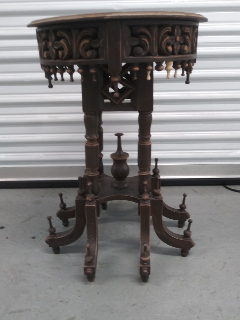 Antique gothic side table