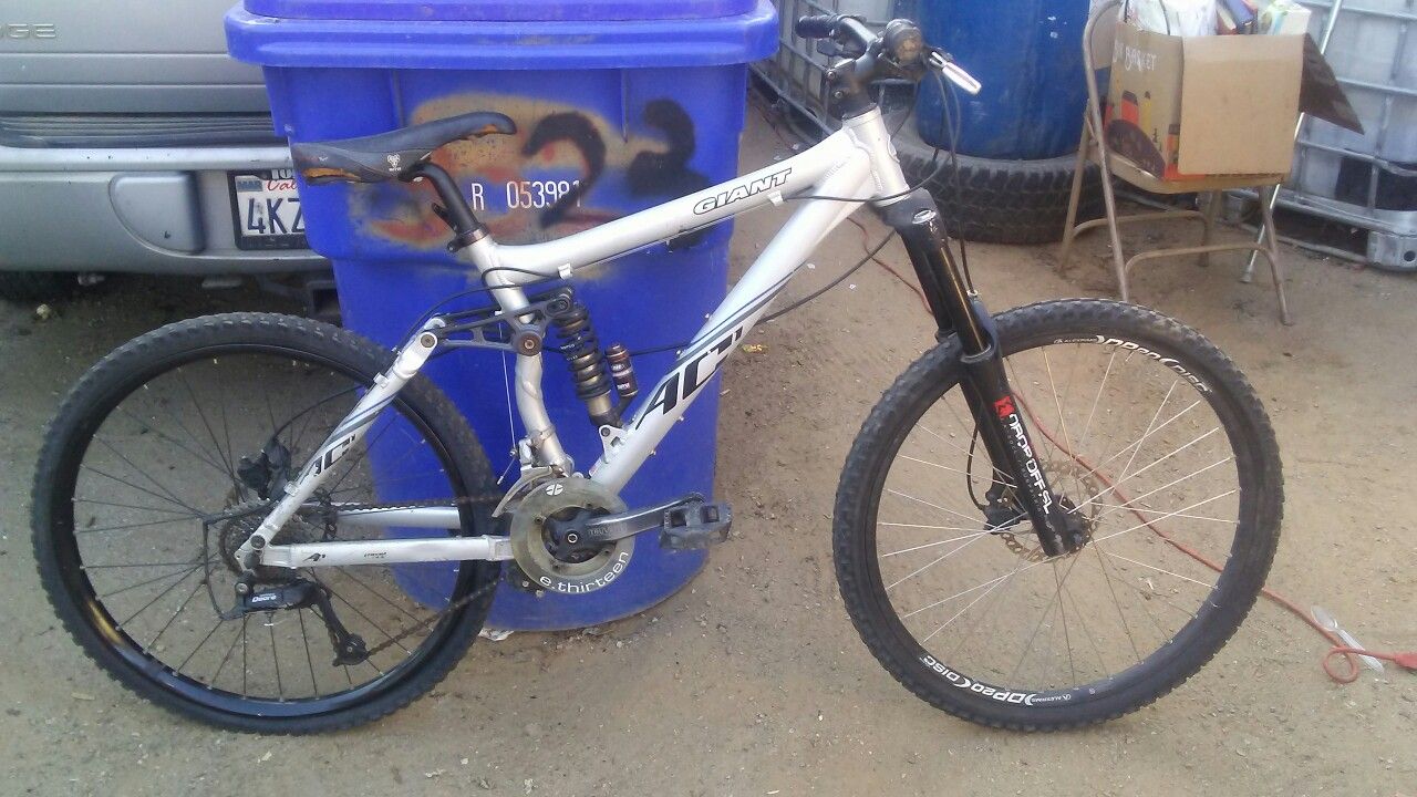 Giant AC 1 full suspension mountain bike.
