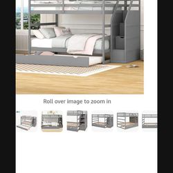 Full Bunk Bed Set W/ Twin Trundle 