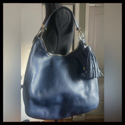 “Michael Kors Navy Leather Hobo Bag – Excellent Condition” 