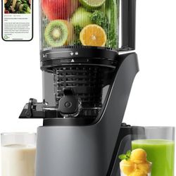 Canoly C16 Cold Press Juicer,6"Extra Wide Feed Chute,3-IN-1 Strainers,Space Gray
