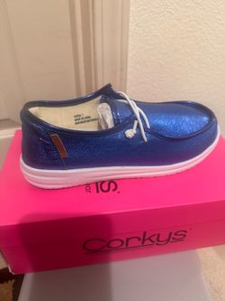 Corkys electric blue Hey dude style sneakers