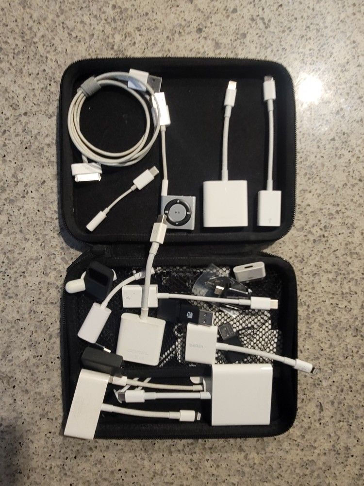 Apple (Original) Adapters And Apple Shuffle Audio Player!