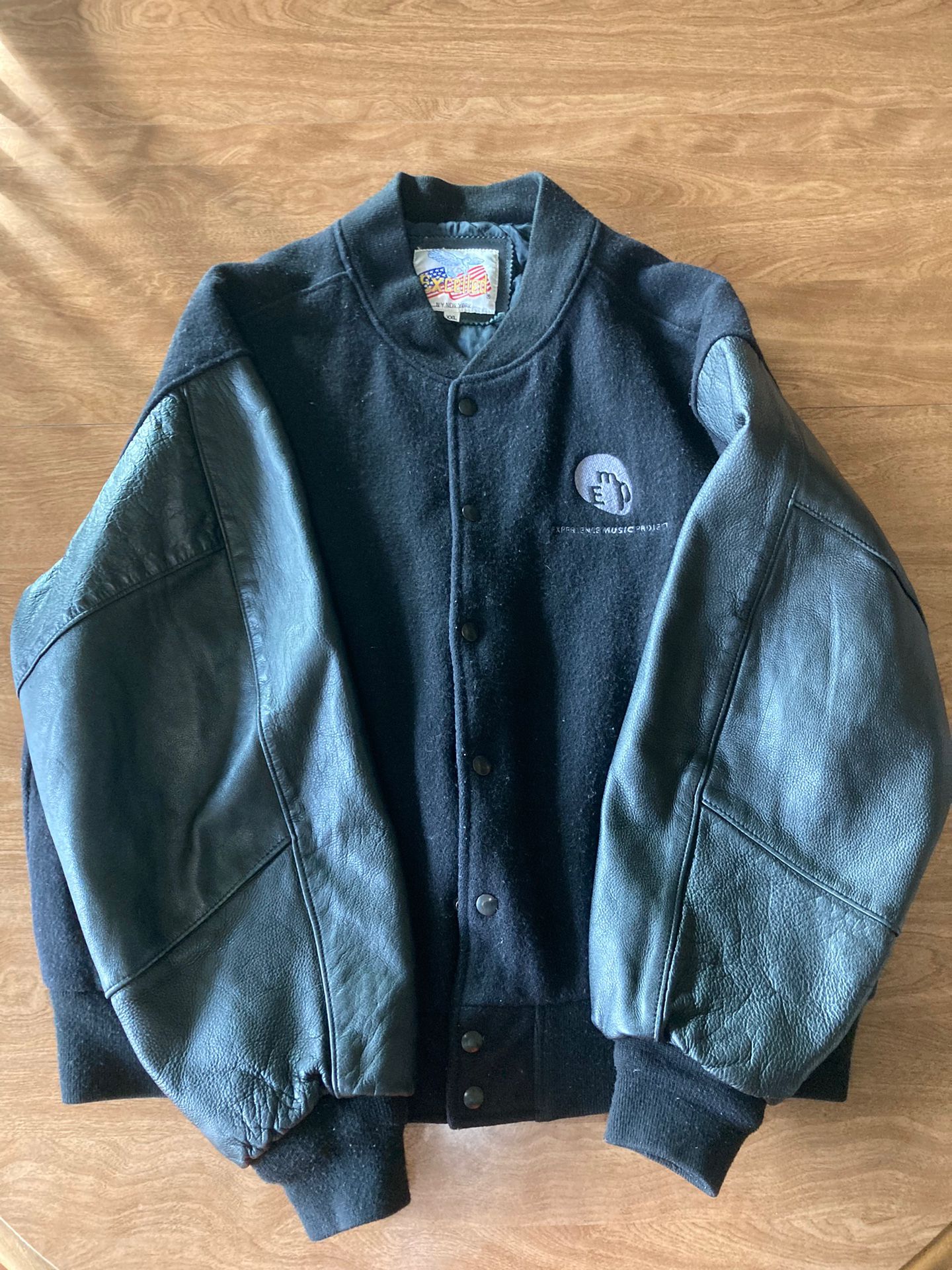 Rare Leather Sleeve Jacket