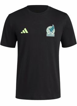 New 2XL XXL Adidas Mexico Official National Team Black T-shirt Feathered Serpent