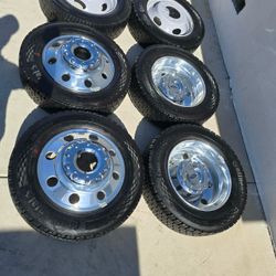 6 NEW 2027 FORD F450 DULLY RIMS&TIRES 225-70R19” $3500