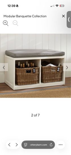 Pottery Barn Modular Banquette Storage Bench