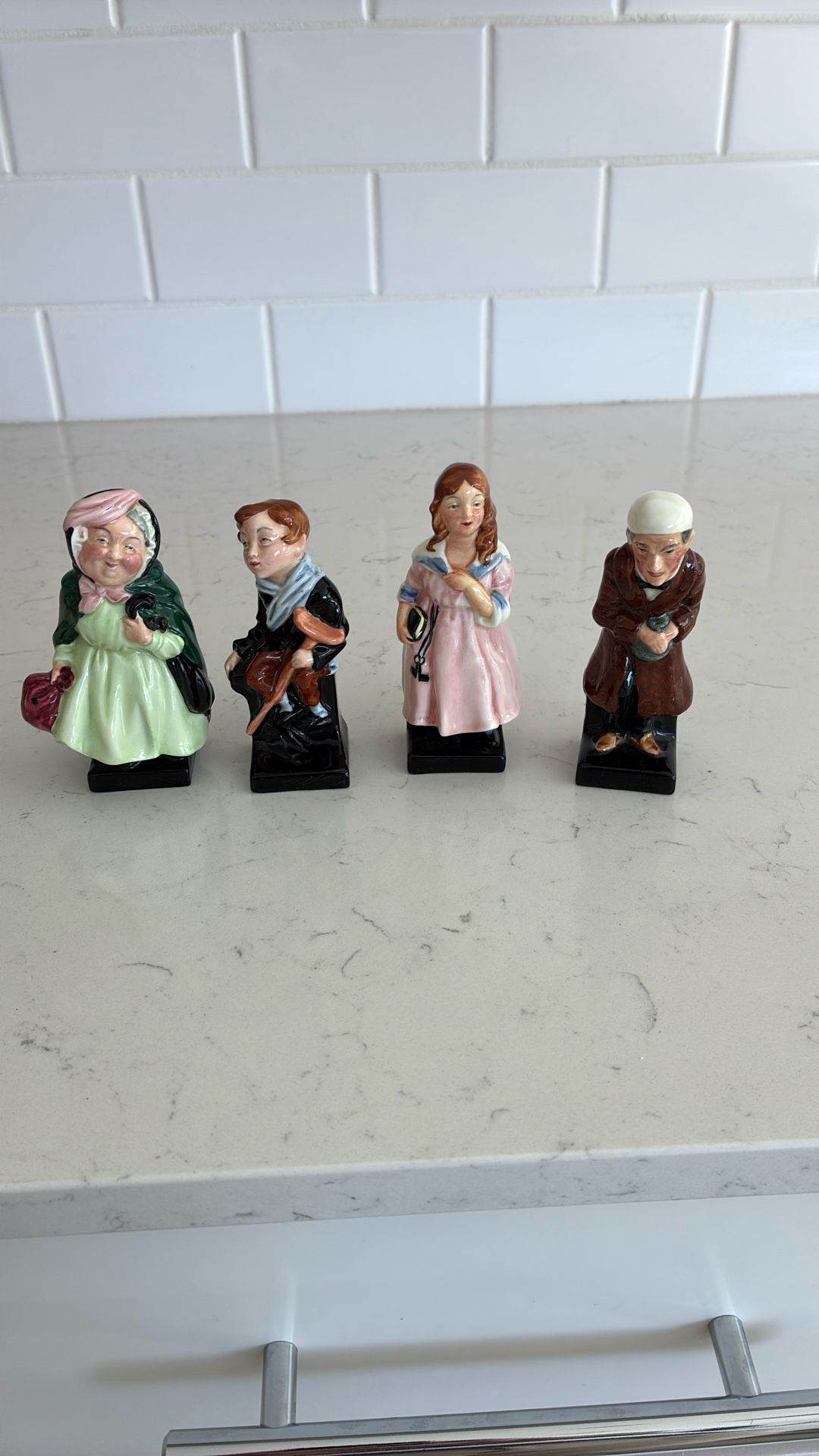 Five Vintage Royal Doulton Ceramic Charles Dickens Figurines 