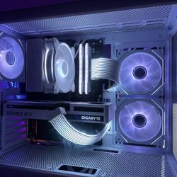 Custom-built gaming PC.
