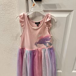 Zunie Girls Unicorn Dress Size 6 New With Tags