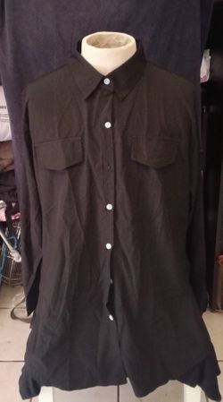 Black Long Sleeve Shirt With Buttons 