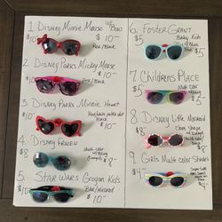 Disney Sunglasses, Variety. Individually Priced. Make Me An Offer