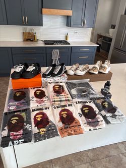 BAPE T-Shirts Lot with Designer Sneakers Bundle