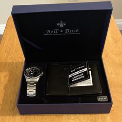 Bell And Rose Watch And Wallet 
