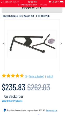 Spare tire mount