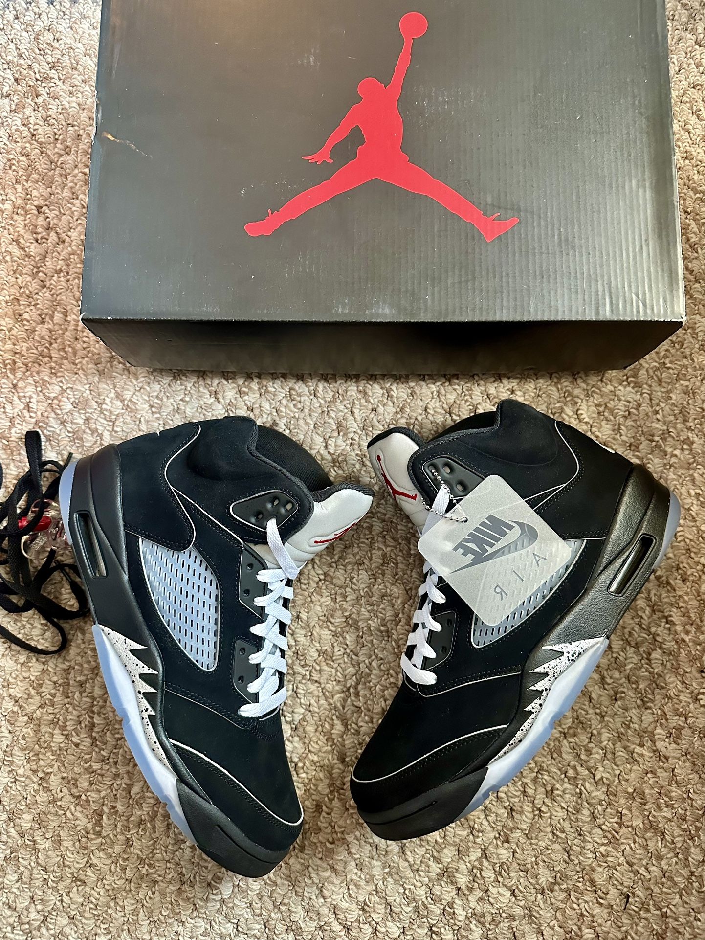 Nike Jordan 5 Og Reimagined “ Black Metallic ” Size 9.5 ❤️🔥 (Worn 1x/ VNDS)