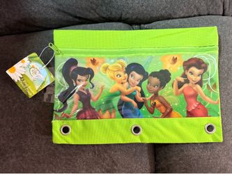 New Disney Tinkerbell 3 Ring Binder Pencil Pouch