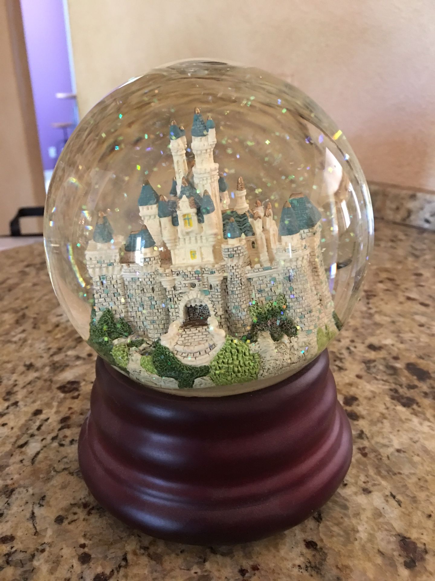 Disney music box and snow-globe Cinderella's castle