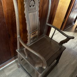 Rare custom antique Chinese high back host chair
