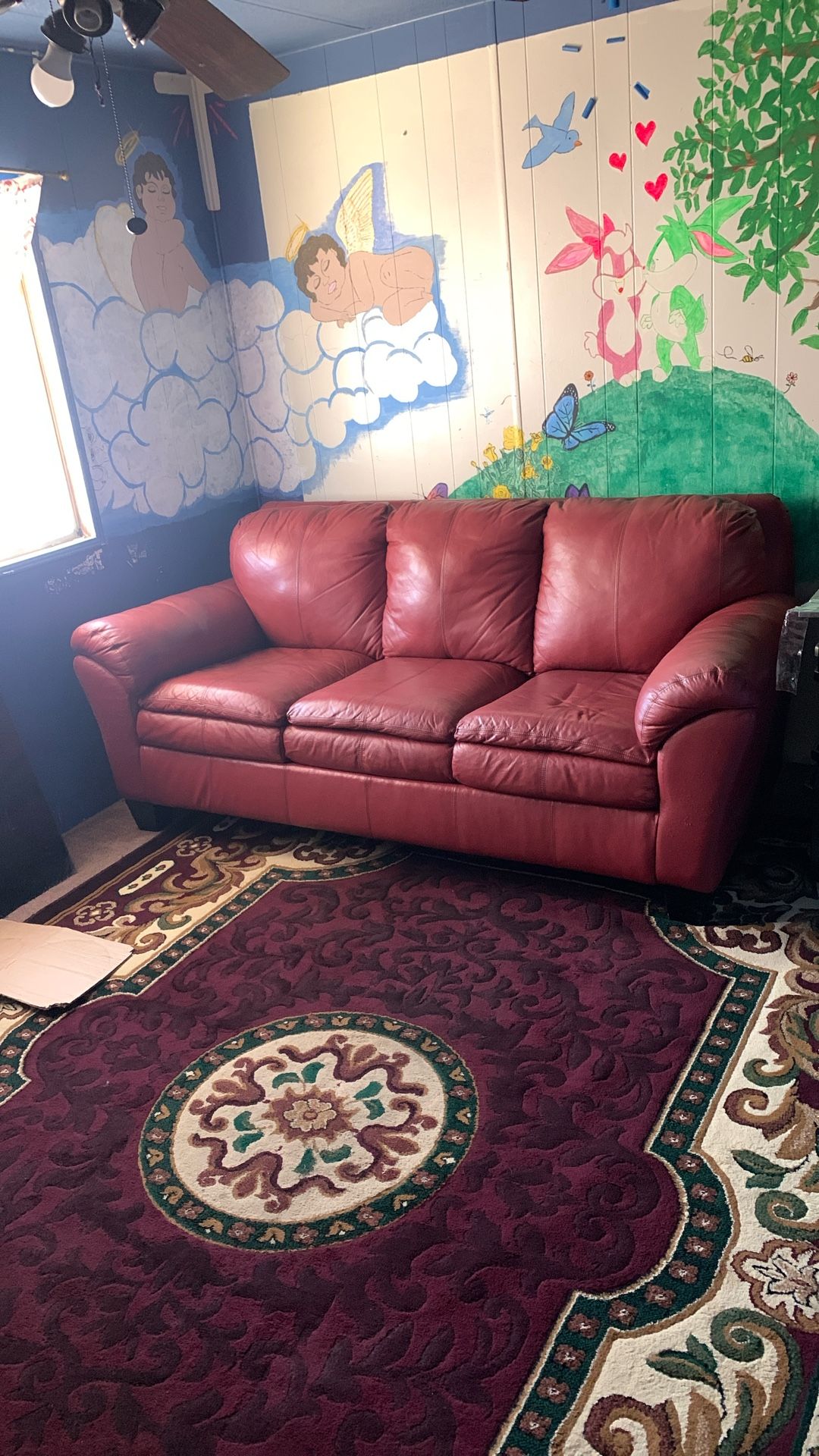 Sofa And Luv Seat (terra Cotta Red)