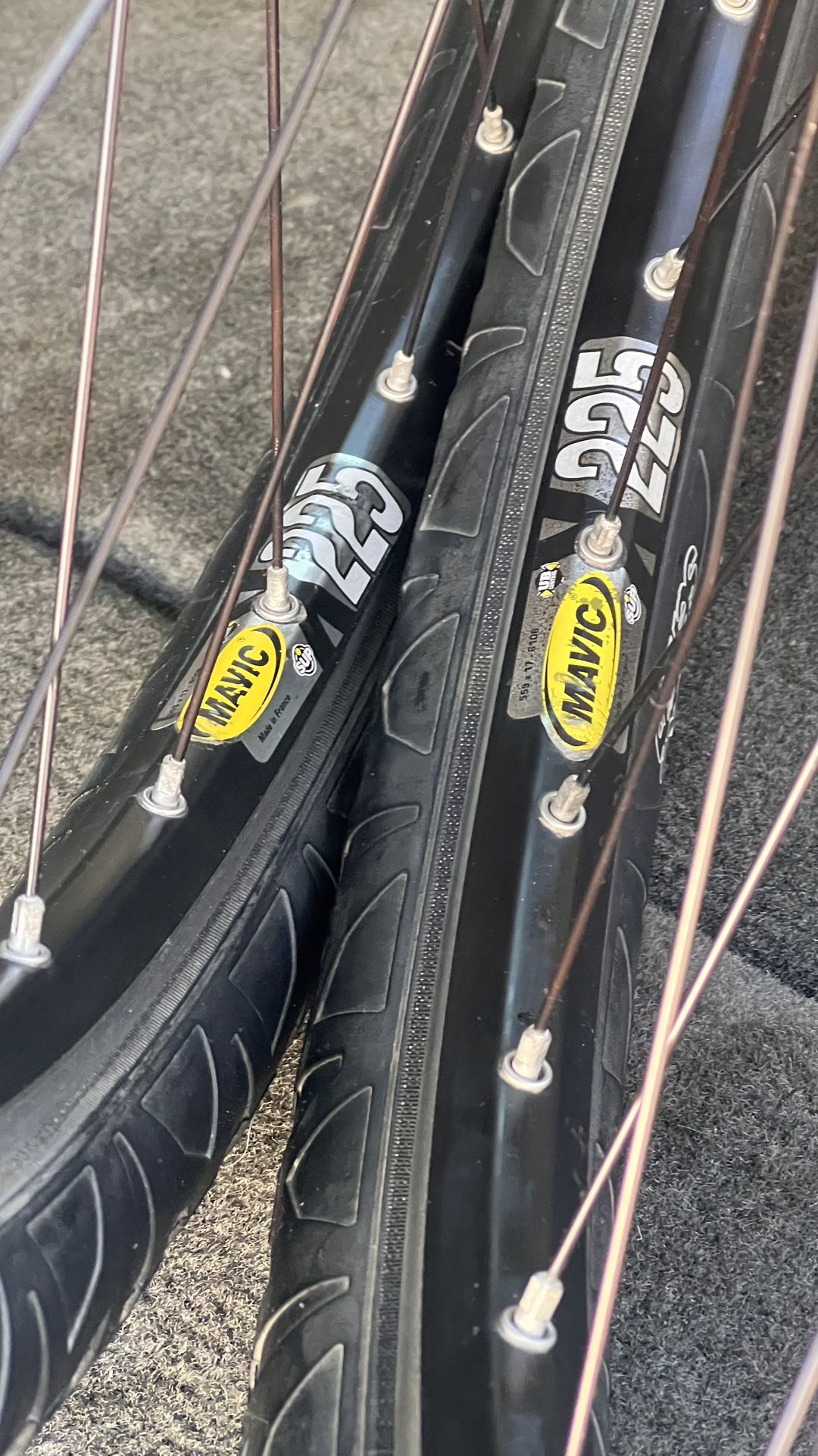 26" Mavic X225 / Shimano Deore Hubs wheelset rim brake / Juego completo de ruedas 26" MTB