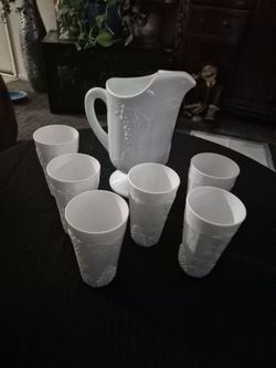 Milk glass price $65, no less.