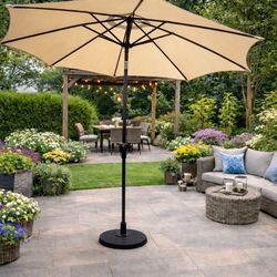 Brand new umbrella 9 ft base not included