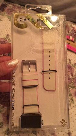 New white leather strap apple watch