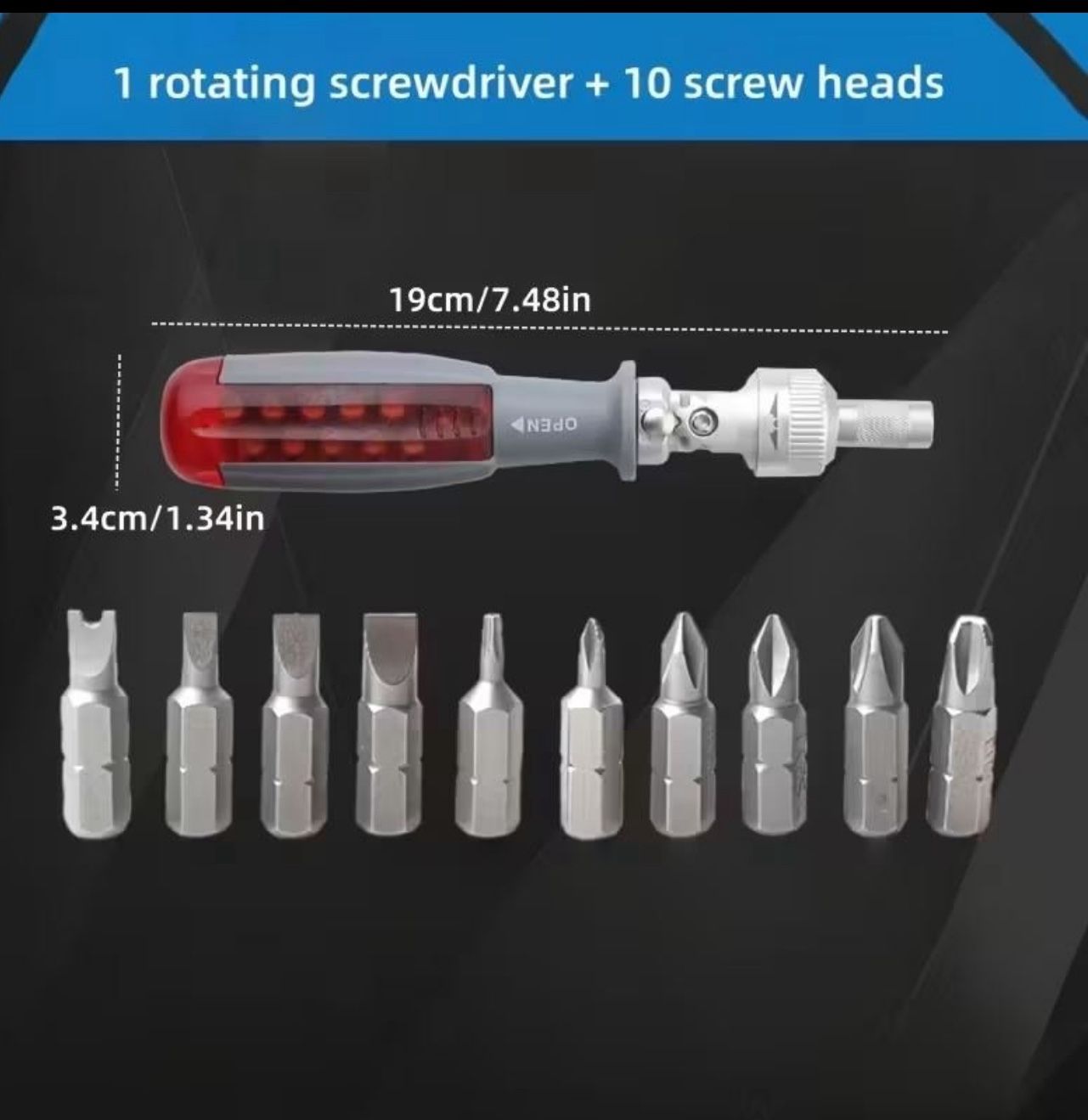 1pc Multi-angle Selection Screwdriver, Multi-functional Tool