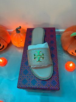 Tory Burch Crystal Embellished Slide Sandal