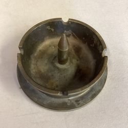 Antique Army Trench Art Ashtray - Made Of Tank Shell