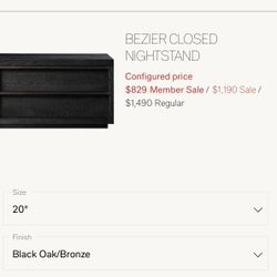 RH - Bezier Closed Nightstands