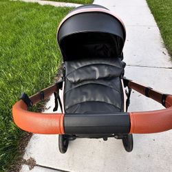 Leather Baby Stroller 