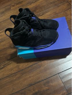 Jordan 6 aqua black and purple size 9 in a half men’s