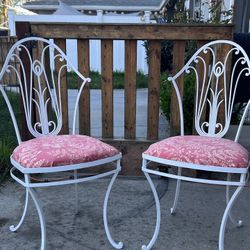 Antique Wrought Iron Garden Chairs