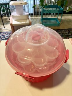 Cupcake Holder Cupcake Shaped Large Holds 24 Like New