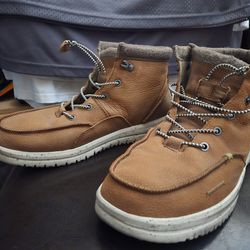 Hey Dude Bradley Leather Cognac Mens Boot Size 11