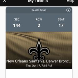 Saints And Broncos Tickets