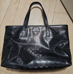 GG Imprimé Tote Bag (Black/Zippered)