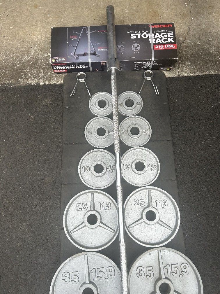 Olympic Weight Set With Rack