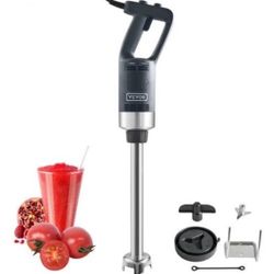 Commercial Immersion Blender, 750W 16" Heavy Duty Hand Mixer, Variable Speed Kitchen Stick Mixer with 304 Stainless Steel Blade, Multi-Purpose Portabl